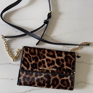 Michael Kors leopard crossbody bag